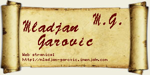 Mlađan Garović vizit kartica